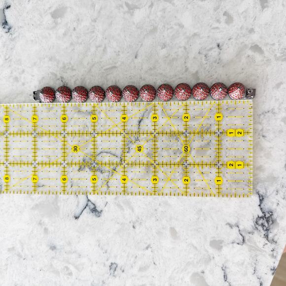 Eddie Borgo Cone Bracelet Sterling Silver Red Crystal Statement Jewelry - Picture 5 of 9